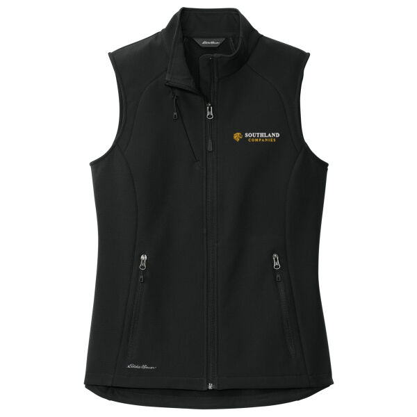 Optional Logo - Ladies Stretch Soft Shell Vest Thumbnail
